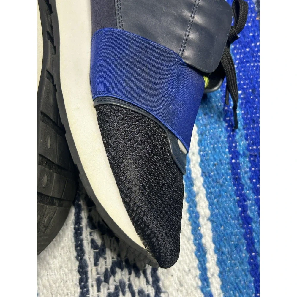 Balenciaga Multicolor Leather Mesh Race Runner Sneakers Men's Size US 7 EU 40